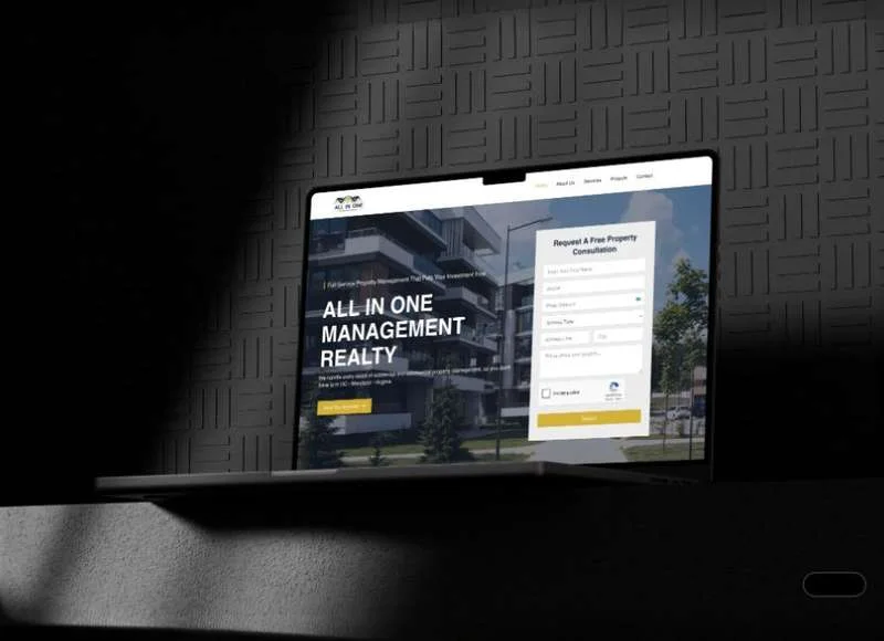 All In One Management Realty website project