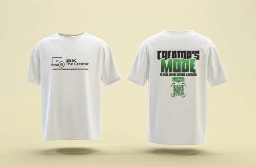 IsaacTheCreator branded tee and hoodie